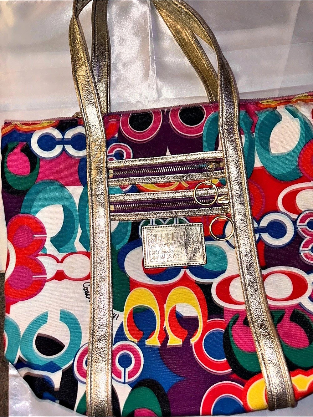 NWOT Coach Poppy Multicolor C Graffiti Pop C Glam Tote